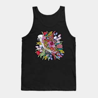 White Cockatoo Wildflower Garden Tank Top